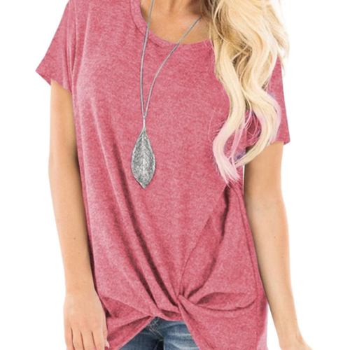 New T-Shirt Hip Length Irregular Hem Ideal For Lounging #2