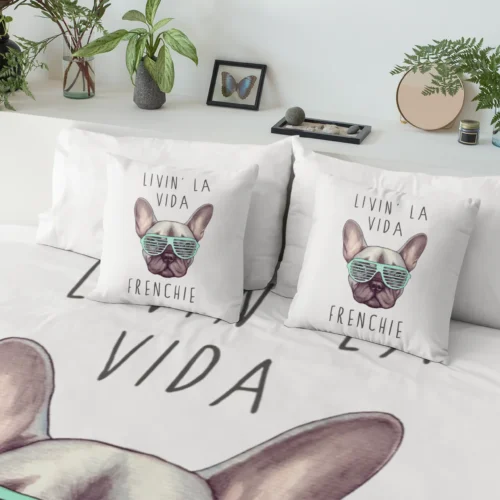 French Bulldog Bedsheets + 2 Pillowcases #7