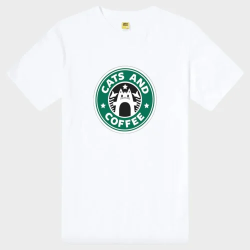 Starbucks Cat T-Shirt #w1