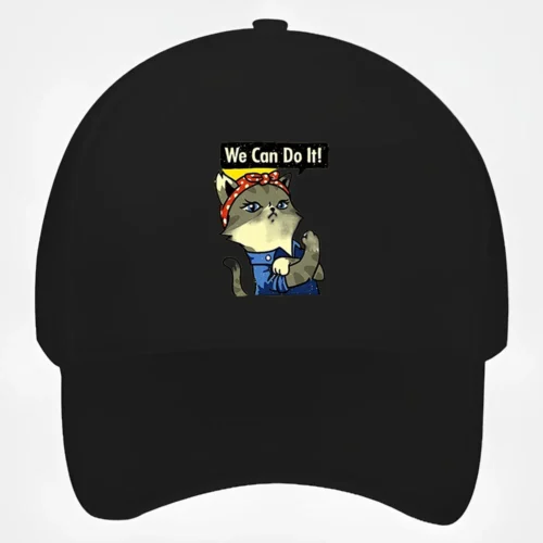 We Can Do It! Cat Baseball Cap #1