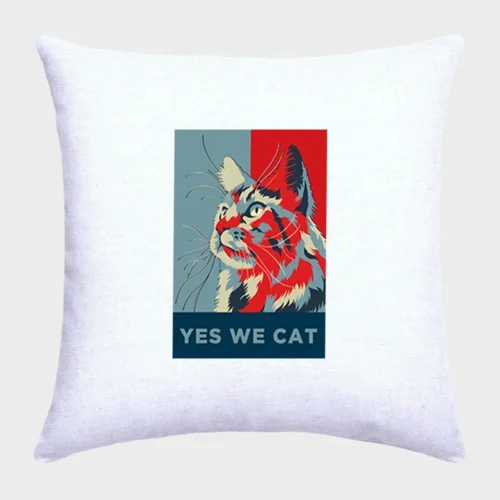 Yes We Can Cat Pillow #1